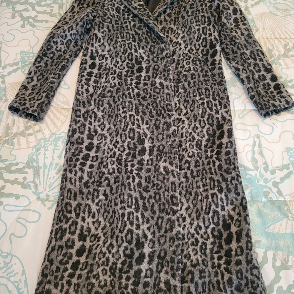 H&M Faux leopard trench coat